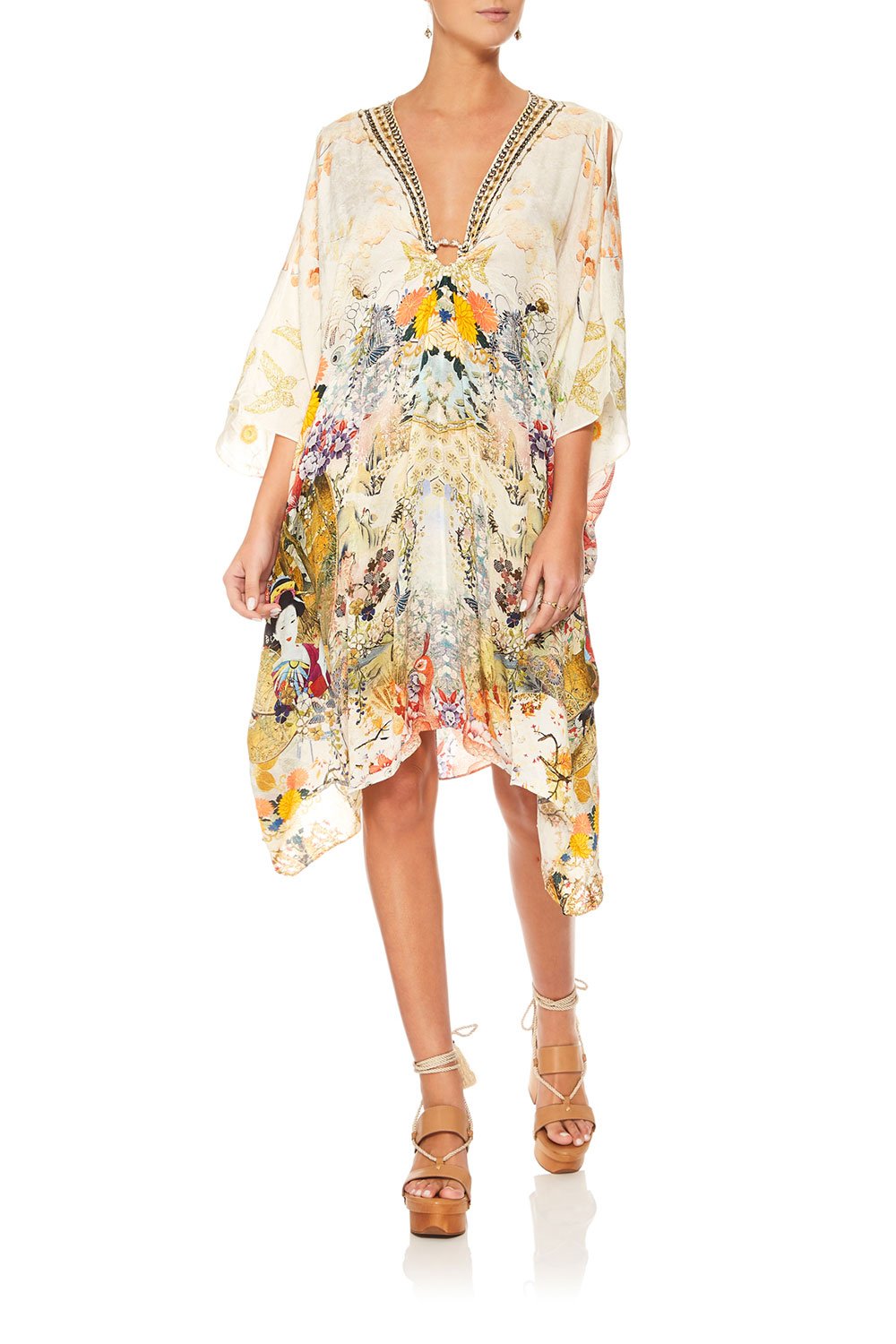 CAMILLA LADY LABYRINTH SHORT KAFTAN W HARDWARE