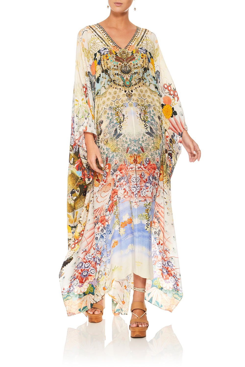 CAMILLA LADY LABYRINTH SPLIT FRONT & SLEEVE KAFTAN