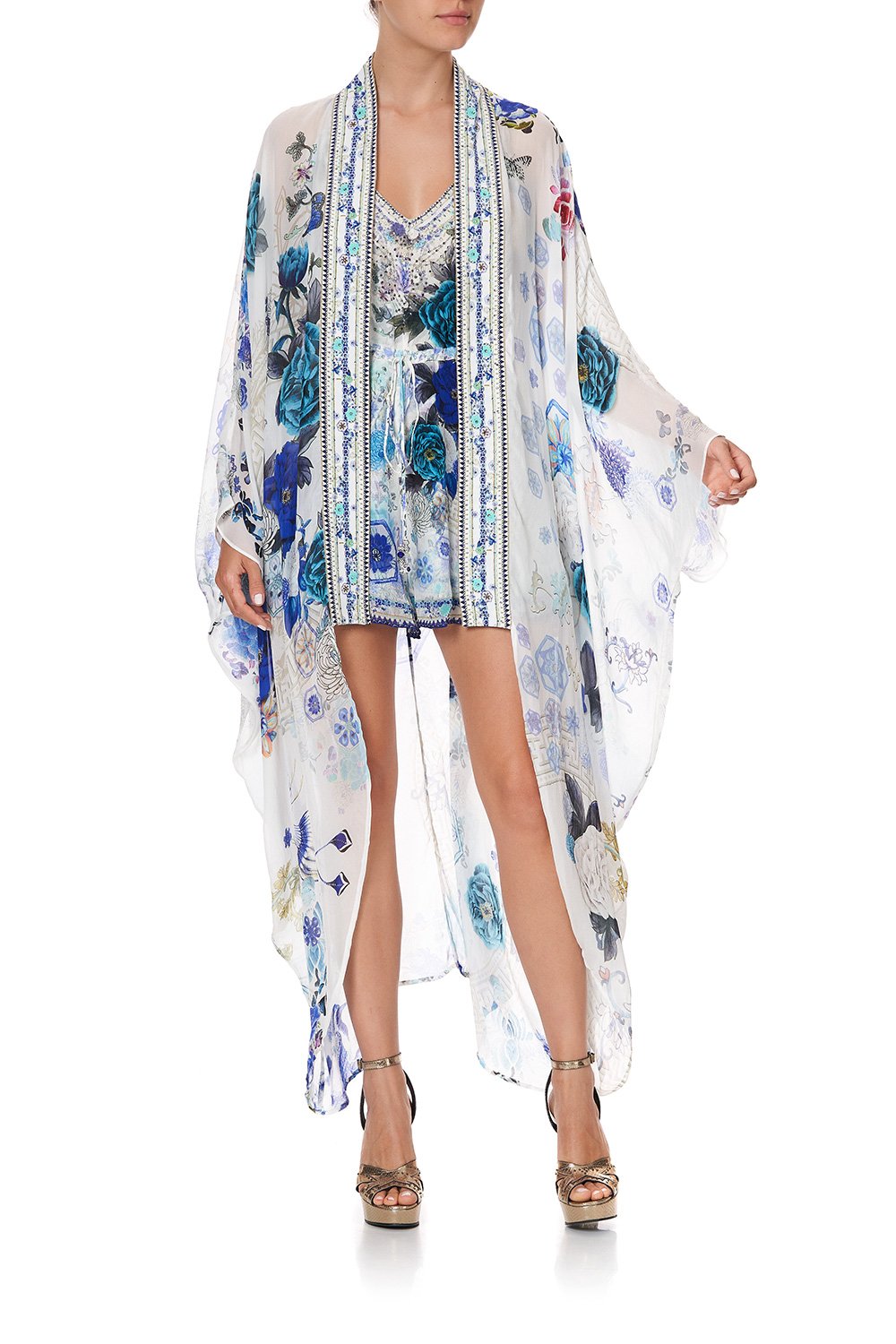 LAYER WITH KIMONO COLLAR WHITE SIDE OF THE MOON