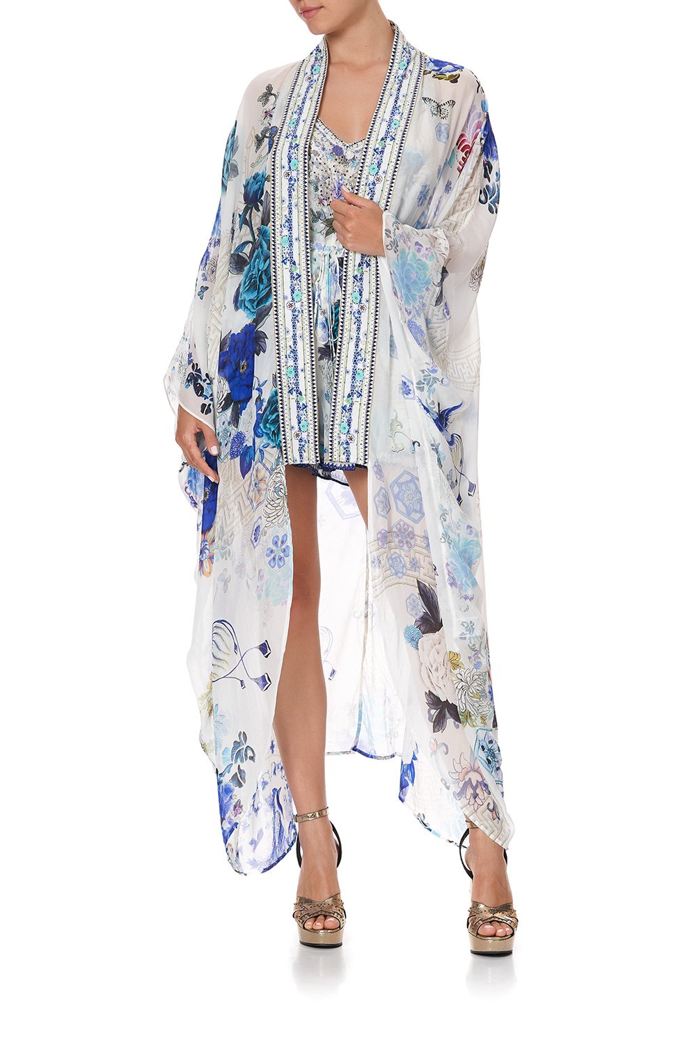 LAYER WITH KIMONO COLLAR WHITE SIDE OF THE MOON