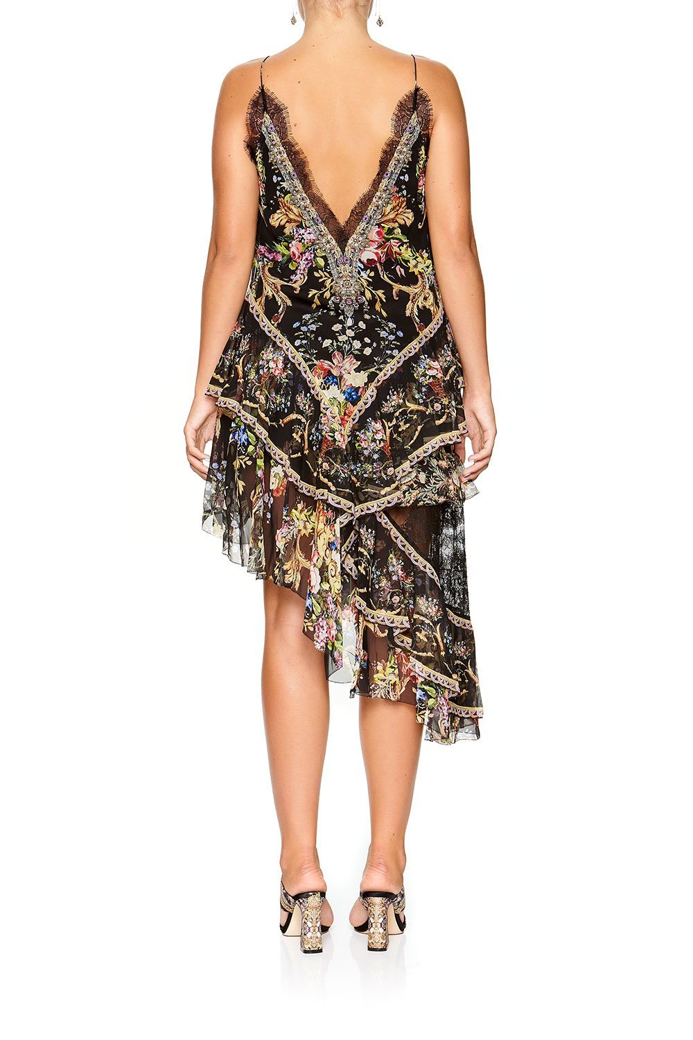 CAMILLA LAYERED ASYMMETRICAL DRESS FRIEND IN FLORA