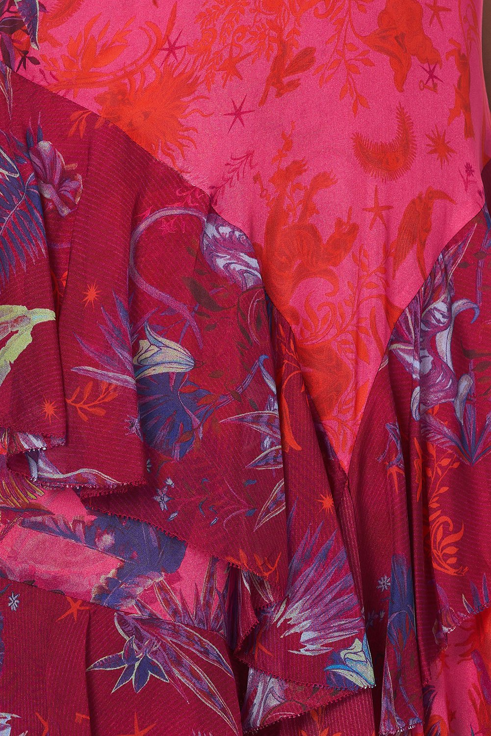 LAYERED ASYMMETRICAL DRESS TROPIC OF NEON