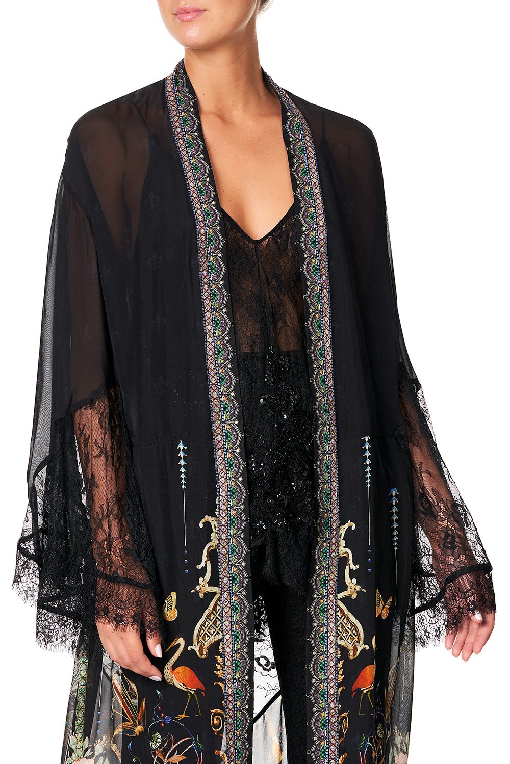 CAMILLA LAYERING ROBE WITH LACE INSERT REBELLE REBELLE