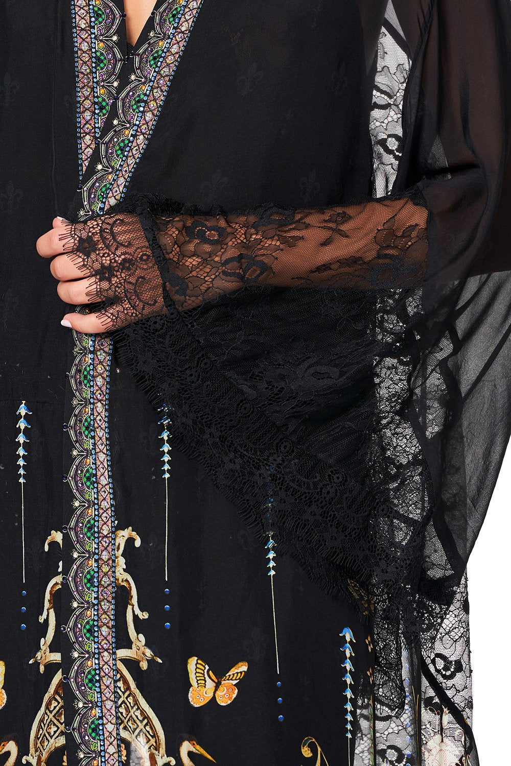 CAMILLA LAYERING ROBE WITH LACE INSERT REBELLE REBELLE