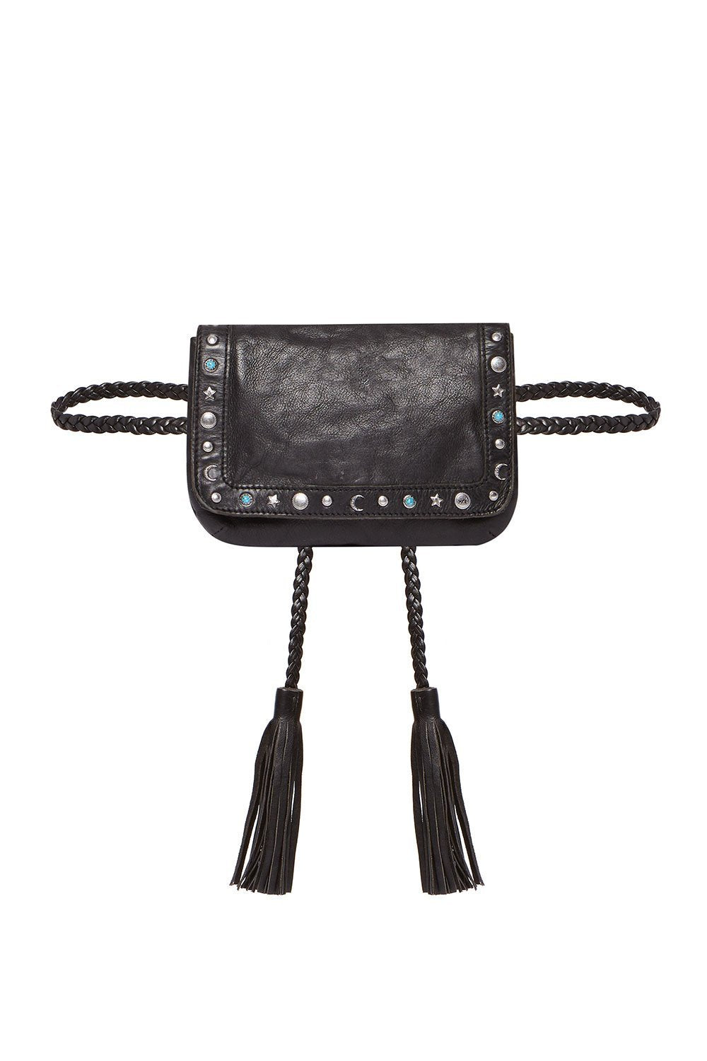 CAMILLA LEATHER WAIST BAG BLACK
