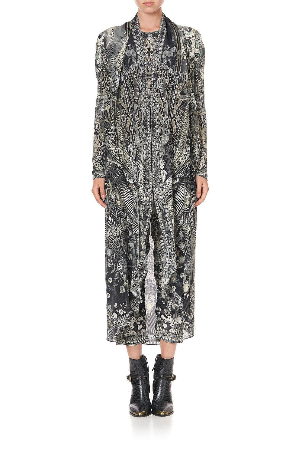 LONG CASUAL JACKET WITH POCKETS ONE TRIBE