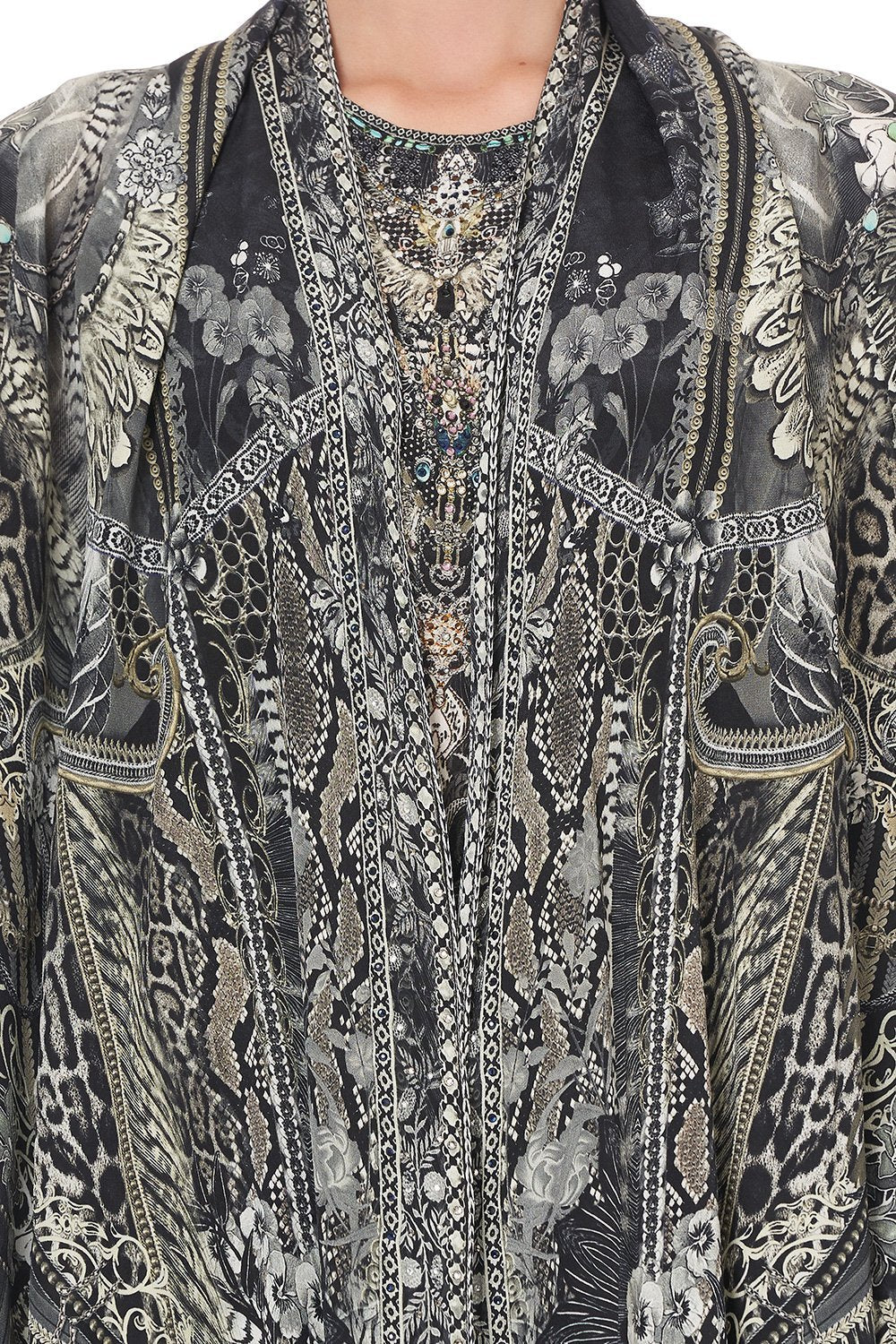 LONG CASUAL JACKET WITH POCKETS ONE TRIBE