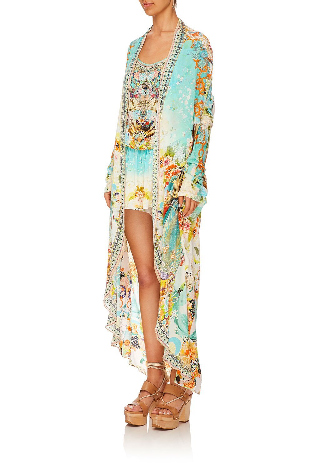 CAMILLA LONG CASUAL JACKET W/ POCKETS RETRO'S RAINBOW