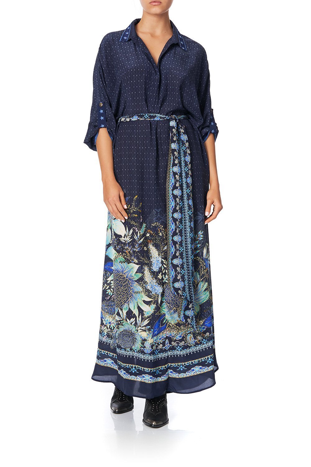 LONG COLLARED KAFTAN NATURES NECTAR