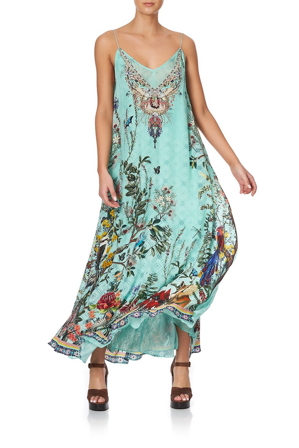 LONG DRESS WITH SHEER UNDERLAY MILLAS BACKYARD