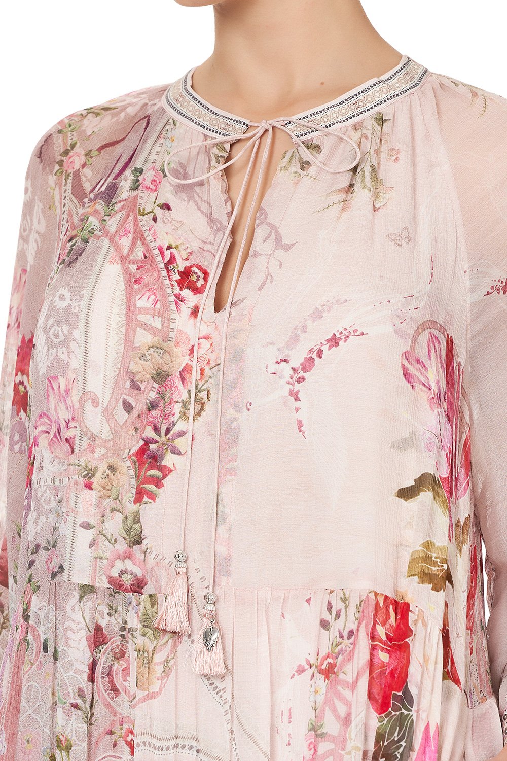 LONG GATHERED PANEL DRESS ISTENANYA