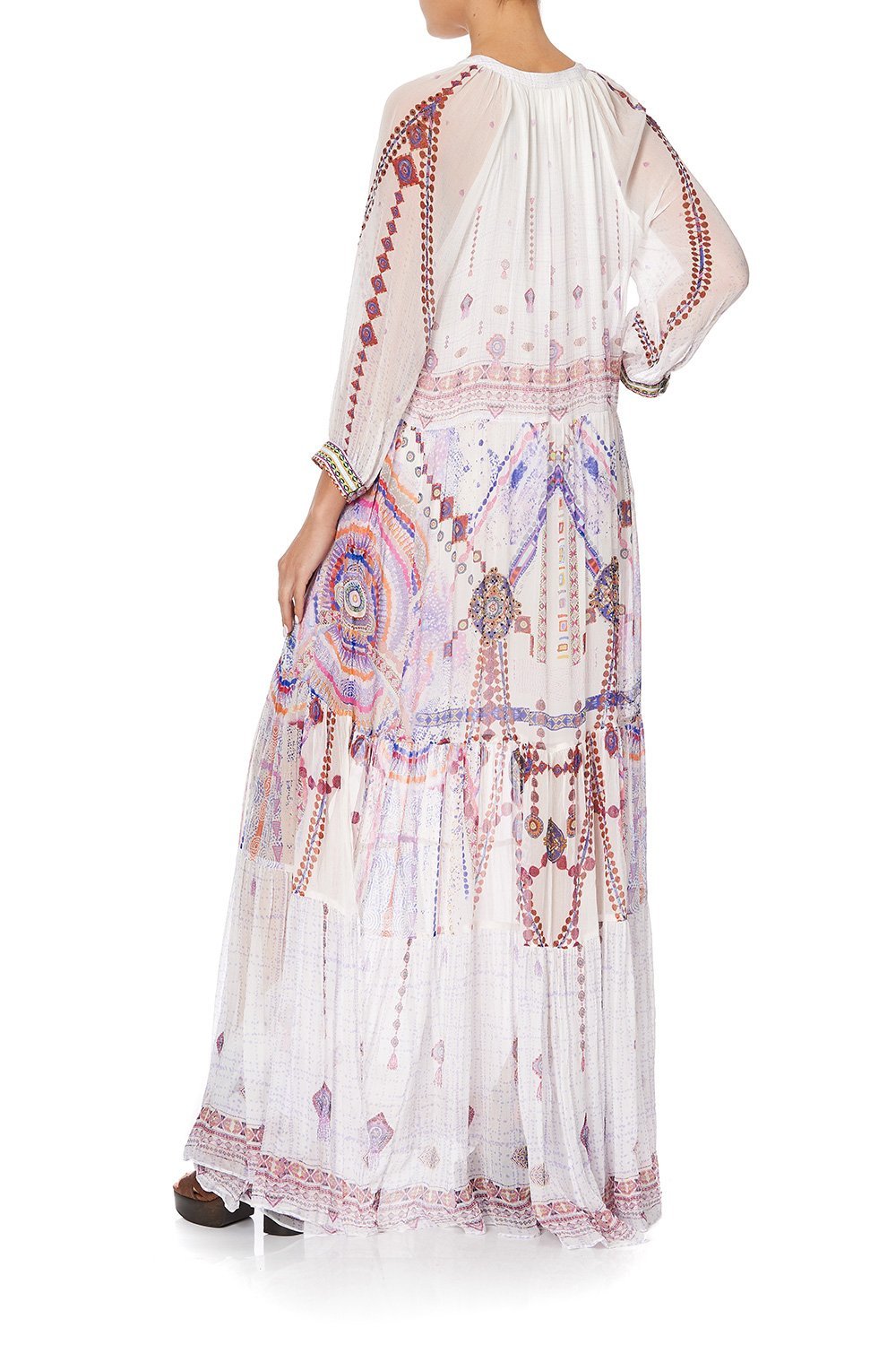 LONG GATHERED PANEL DRESS TANAMI ROAD