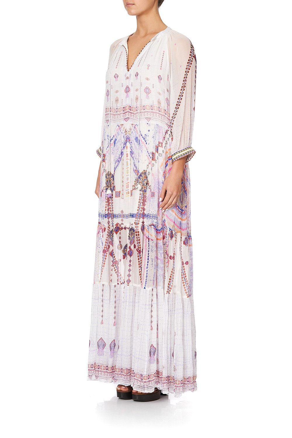 LONG GATHERED PANEL DRESS TANAMI ROAD