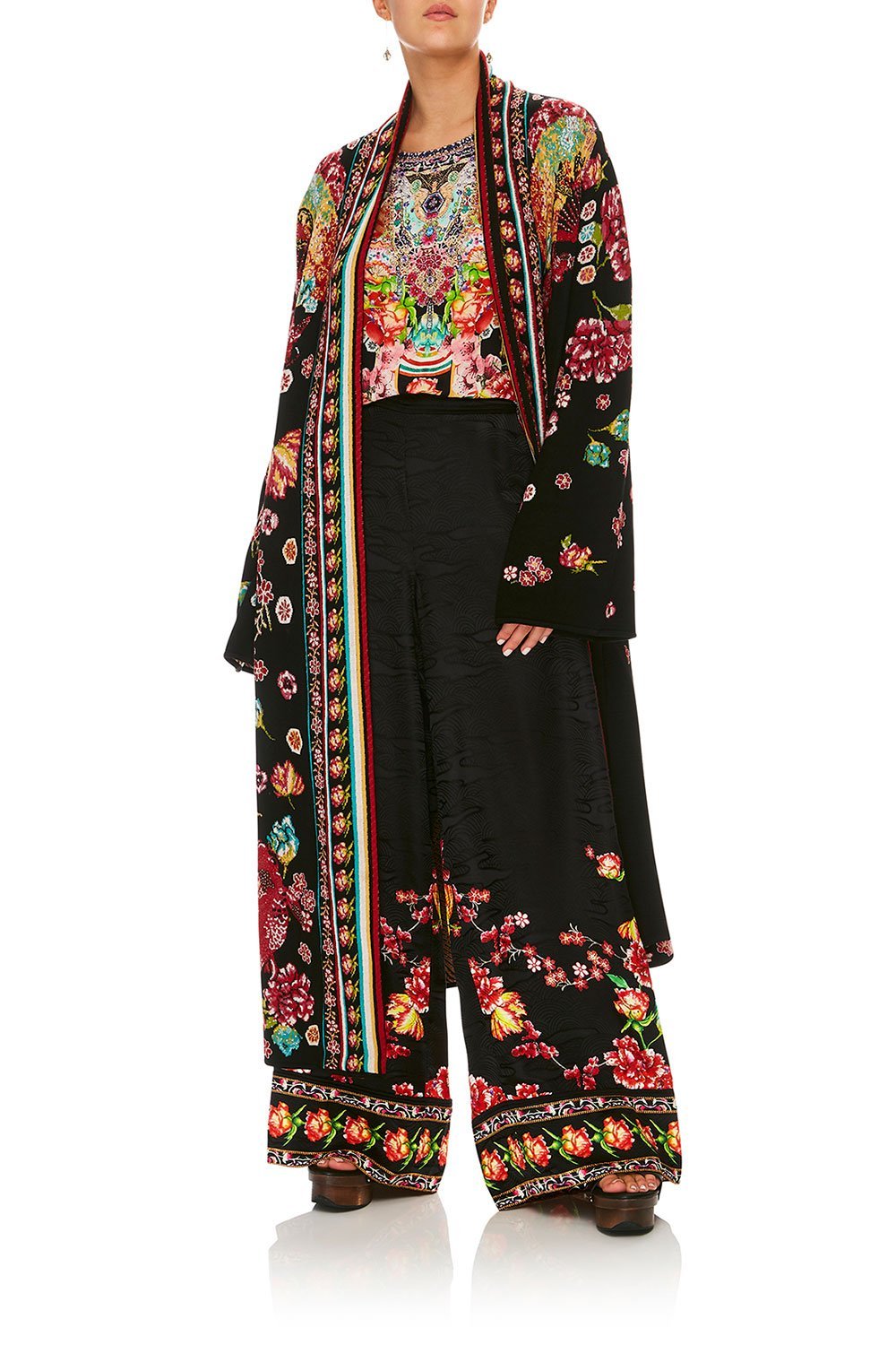 CAMILLA PAINTED LAND LONG KIMONO WRAP