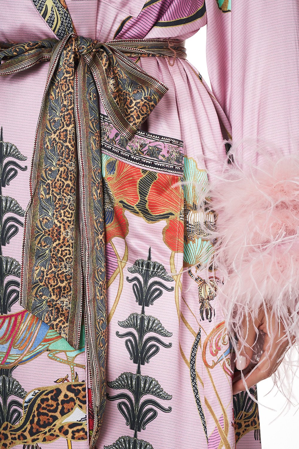 LONG ROBE WITH FLARED SLEEVE ZIBA ZIBA