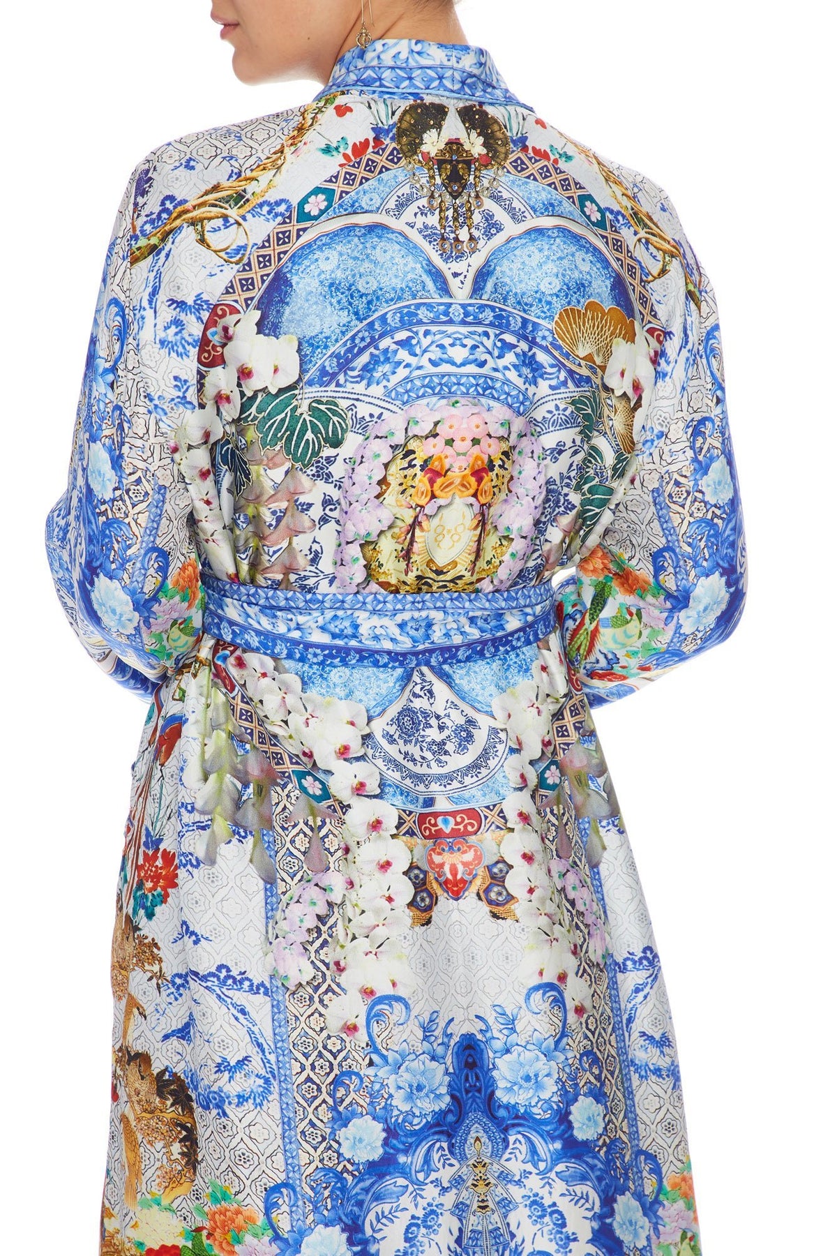 CAMILLA LONG ROBE WITH TIE GEISHA GATEWAYS