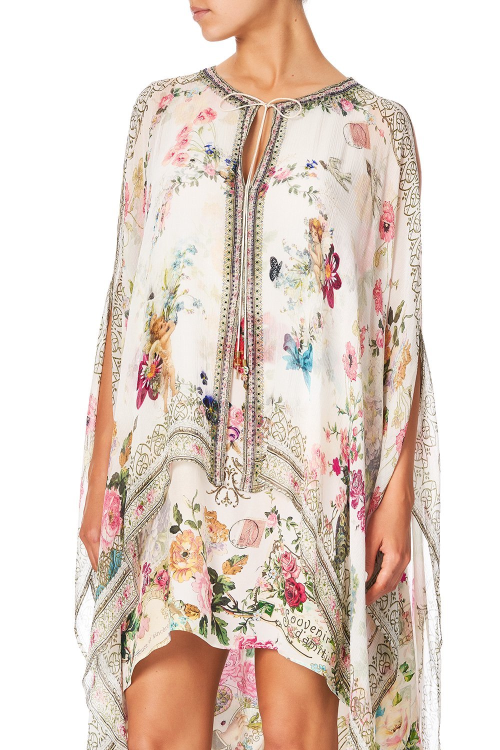 CAMILLA LONG SHEER OVERLAY DRESS JARDIN POSTCARDS