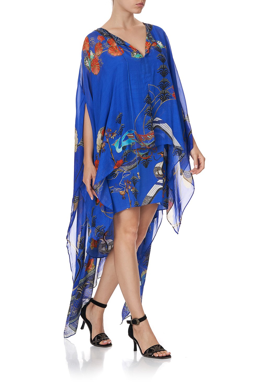 LONG SHEER OVERLAY DRESS TREE OF LIFE