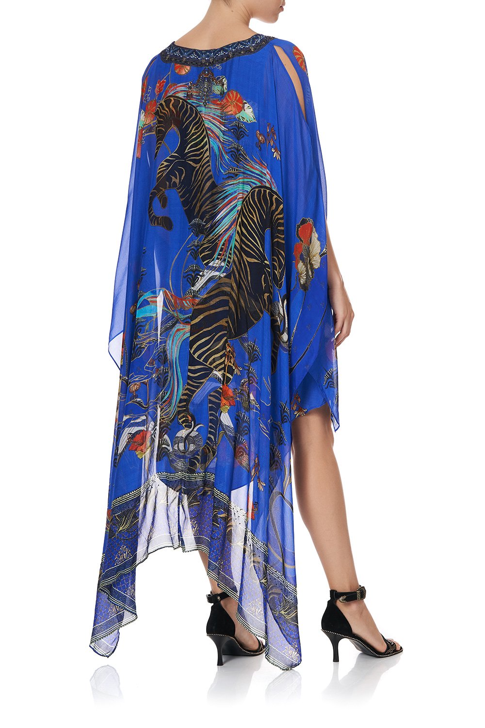 LONG SHEER OVERLAY DRESS TREE OF LIFE