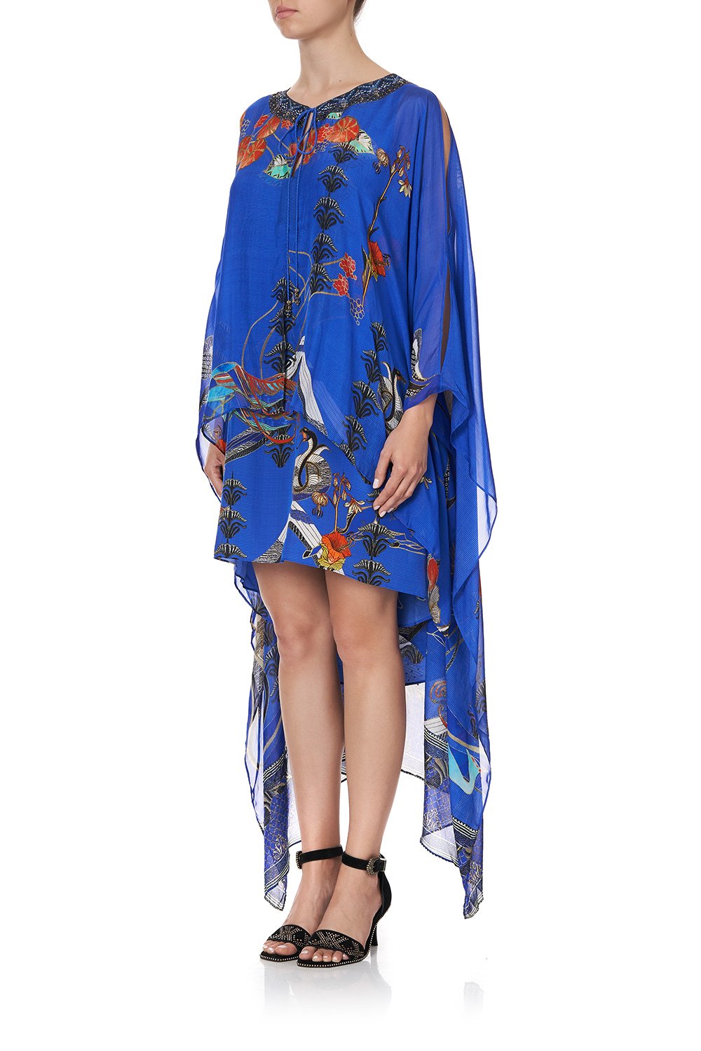 LONG SHEER OVERLAY DRESS TREE OF LIFE