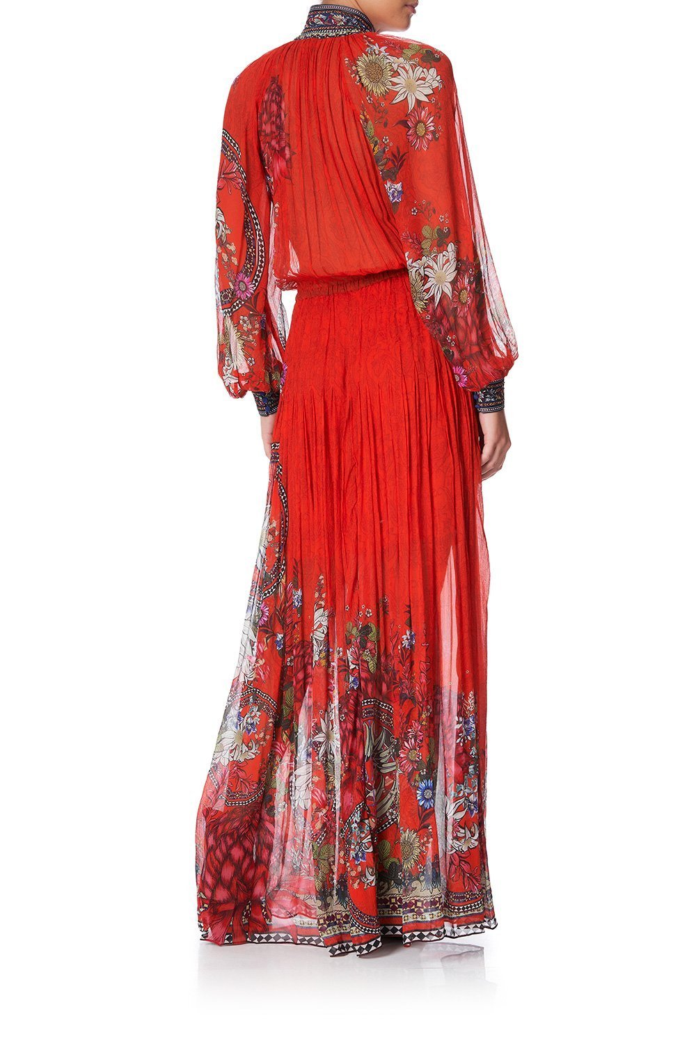 LONG SLEEVE DRESS WITH COLLAR WONDERING WARATAH