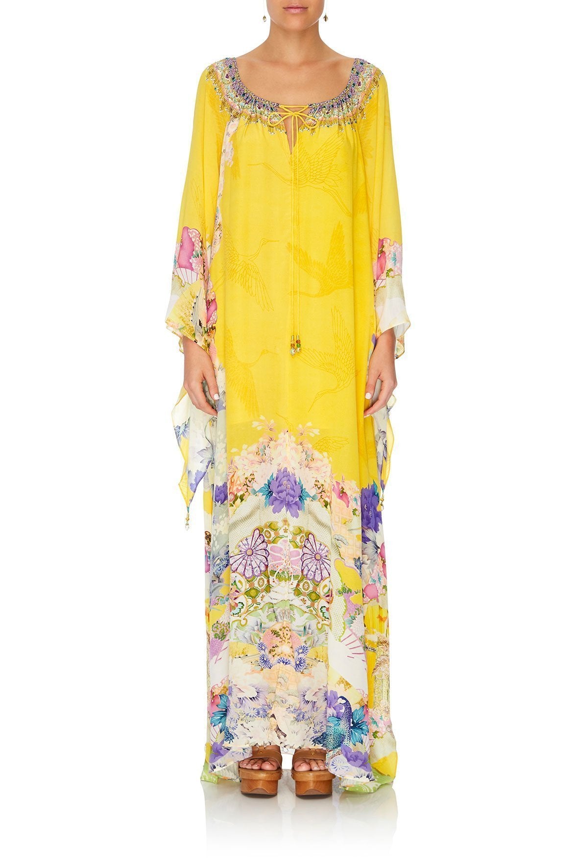 LONG SLEEVE DRESS WITH TIE FRONT MELLOW MUSE