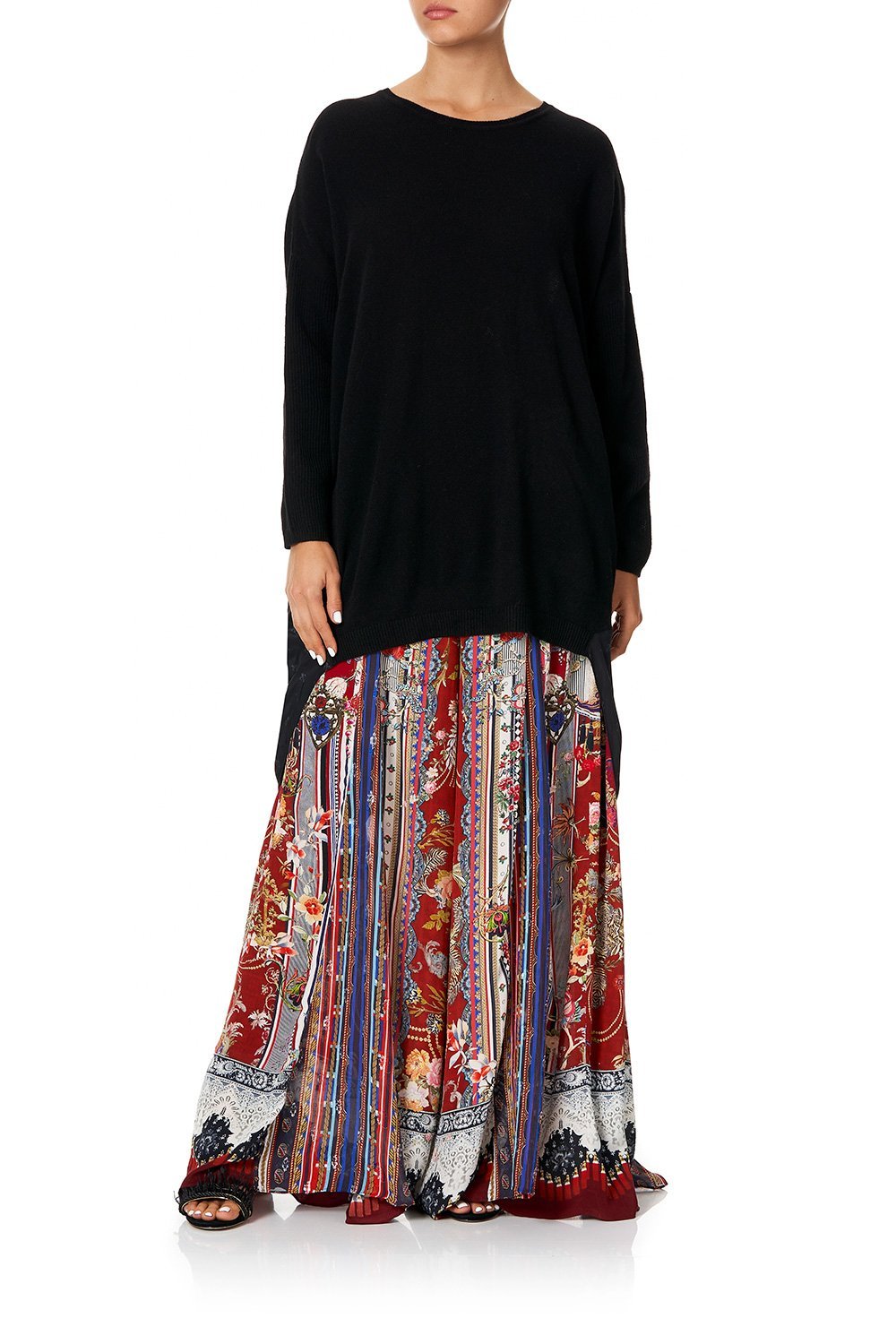 CAMILLA LONG SLEEVE JUMPER WITH PRINT BACK COSTUME PARTY