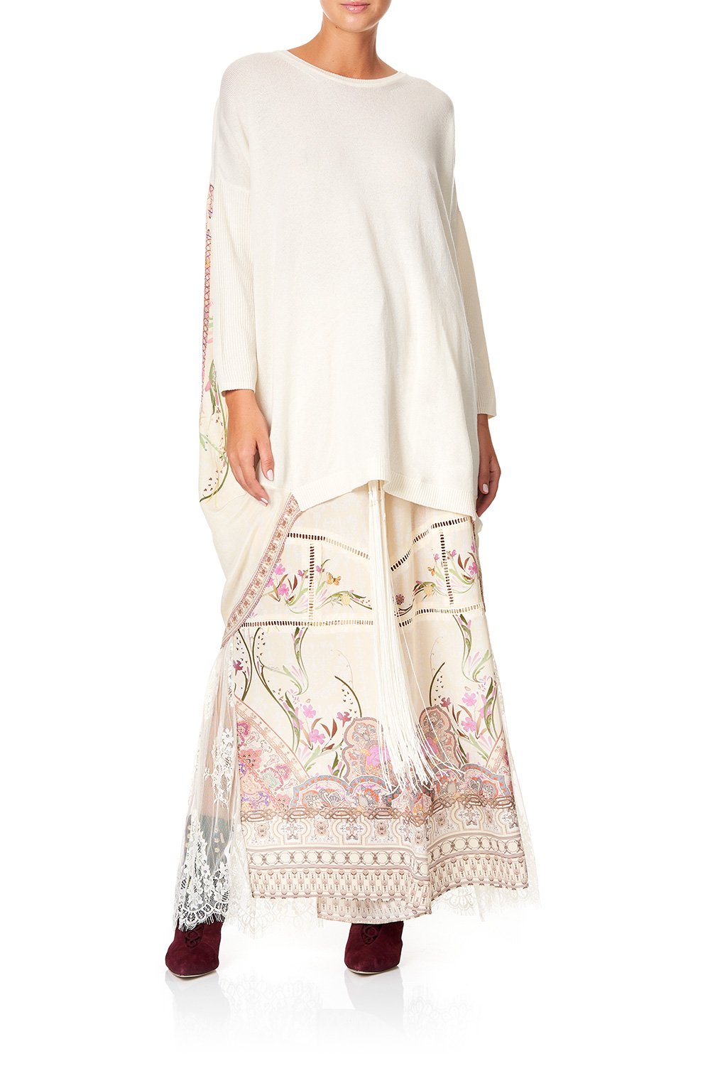 CAMILLA LONG SLEEVE JUMPER WITH PRINT BACK GOLDEN AGE