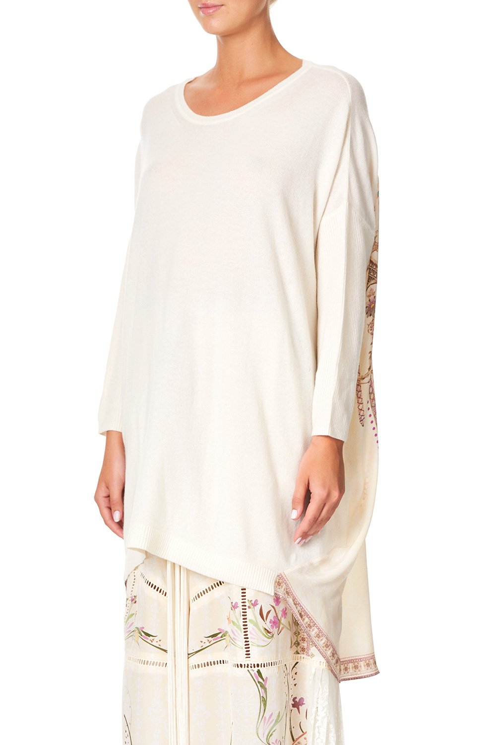 CAMILLA LONG SLEEVE JUMPER WITH PRINT BACK GOLDEN AGE