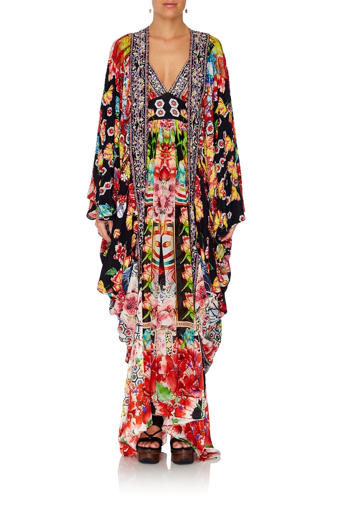 LONG SLEEVE SHORT CAPE PAINTED LAND