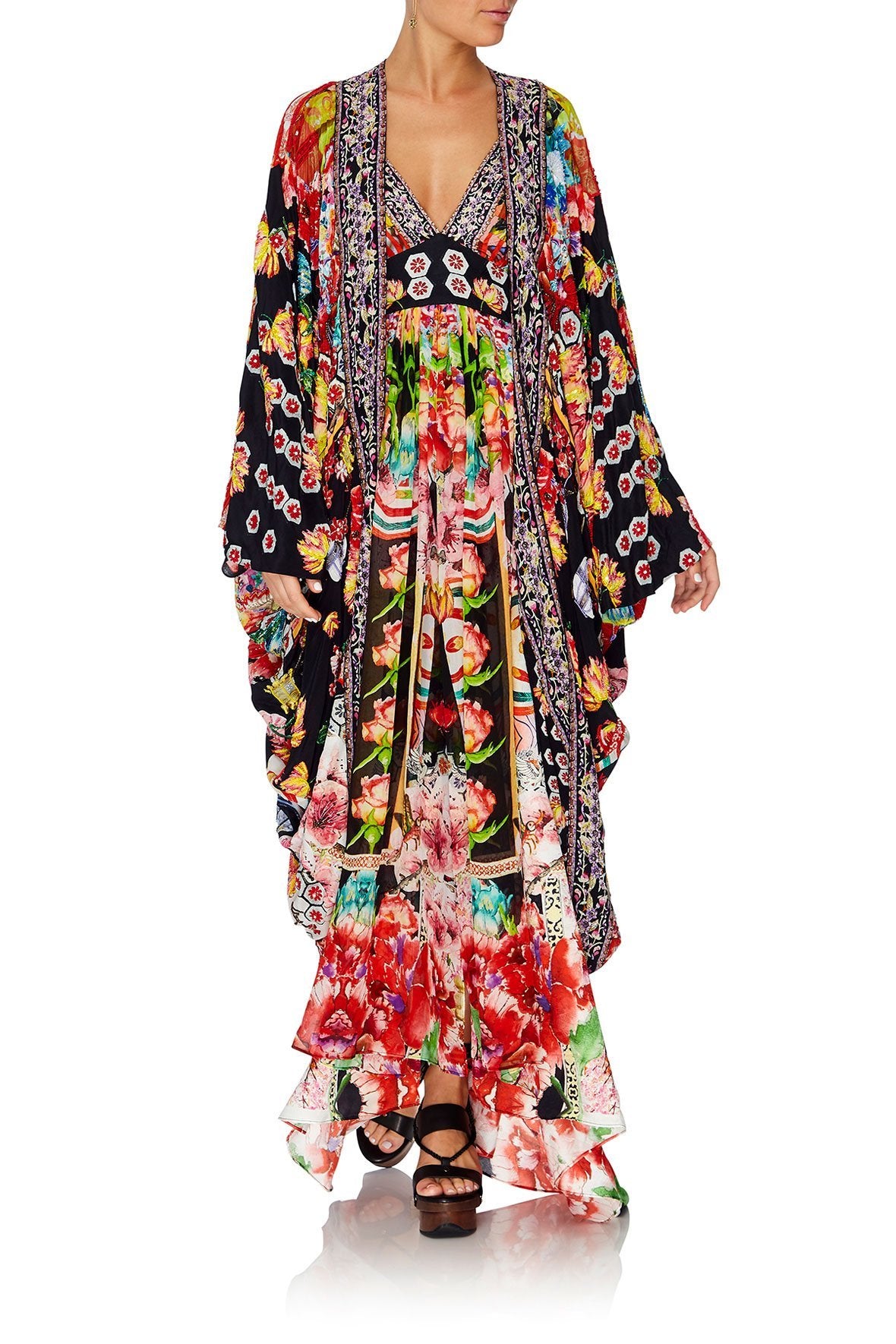 LONG SLEEVE SHORT CAPE PAINTED LAND