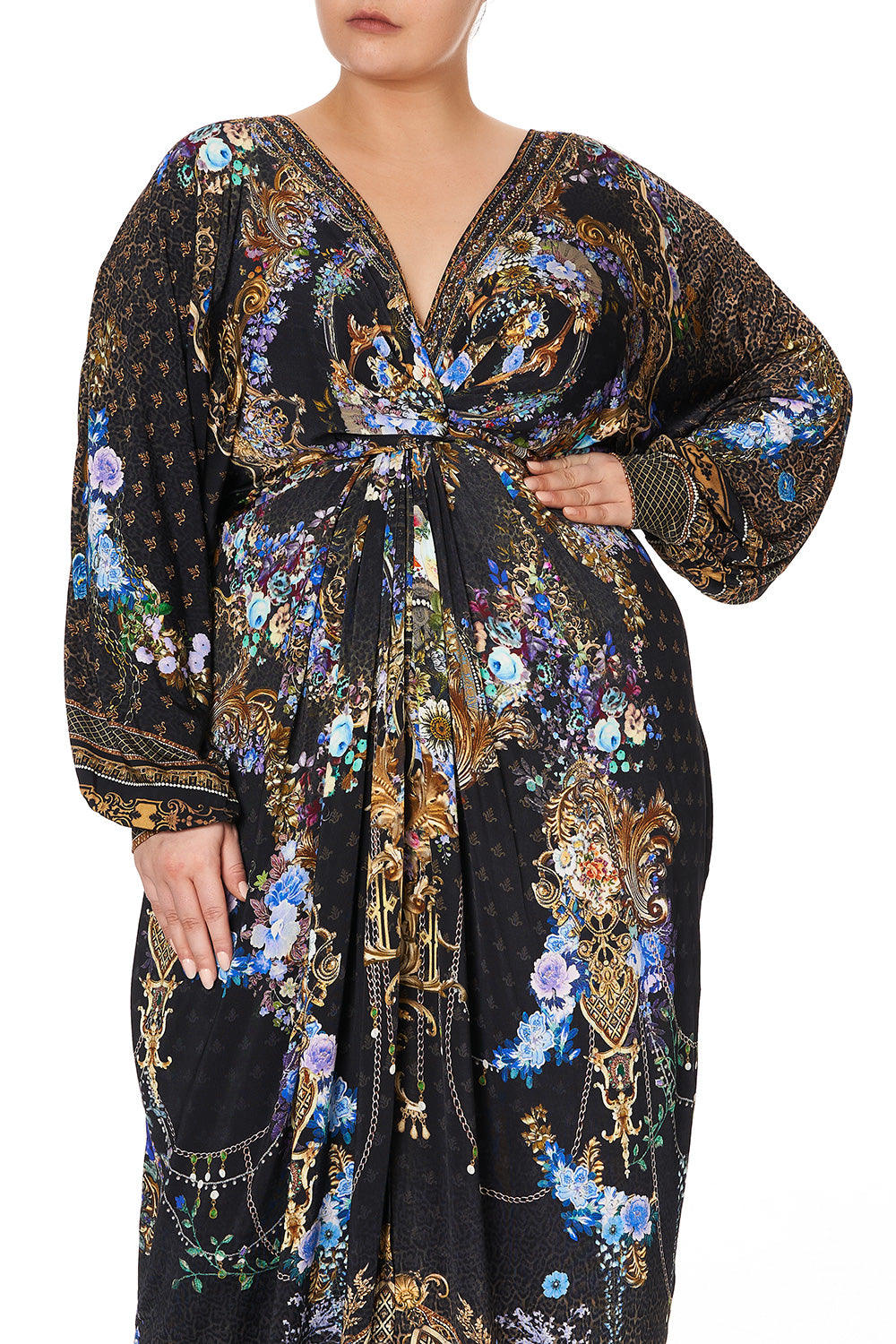 LONG SPLIT FRONT TWIST DRESS PALACE PLAYHOUSE