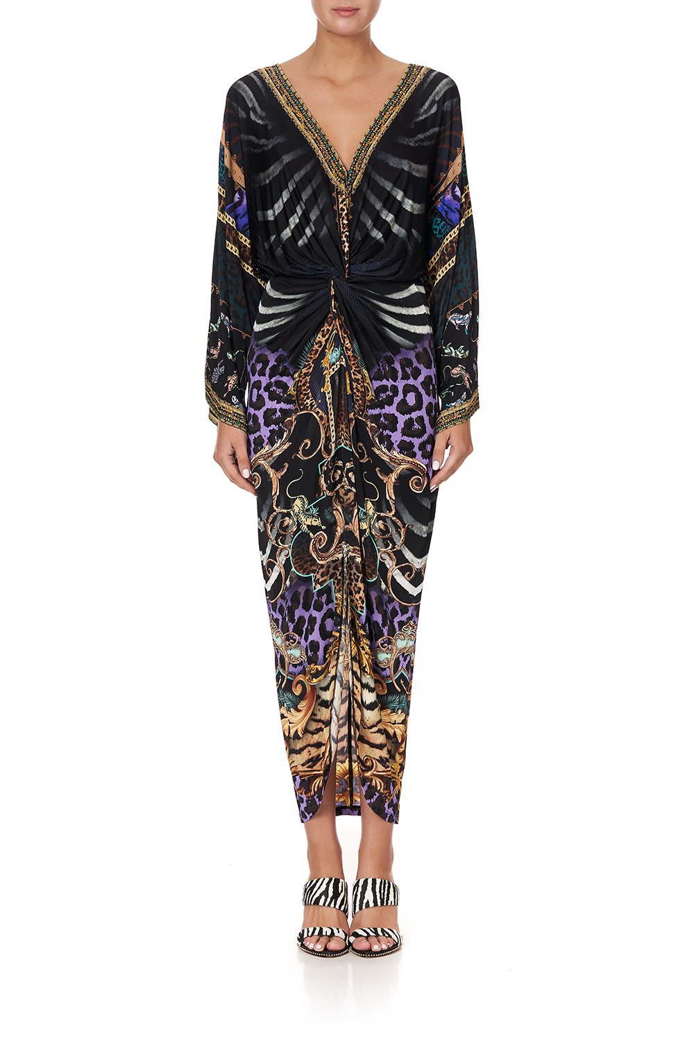 LONG SPLIT FRONT TWIST DRESS SHES GOT GRACE