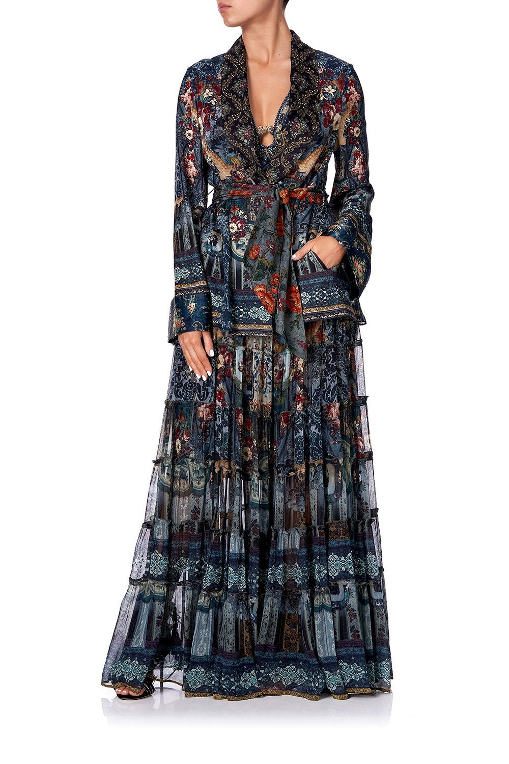 LOOSE JACKET WITH GODETS HOTEL BOHEME