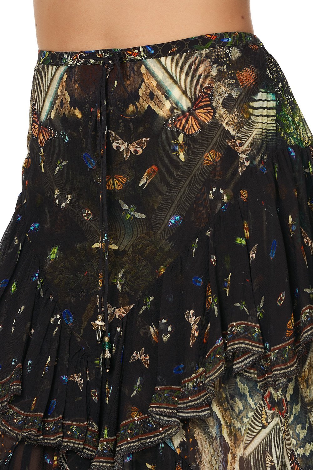 MAXI SKIRT WITH DOUBLE FRILL MATERNAL INSTINCT