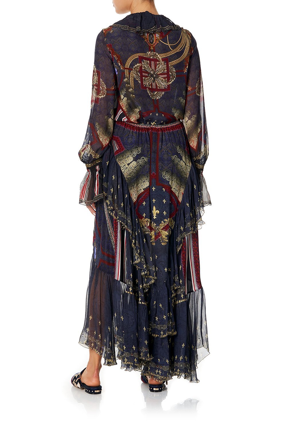 MAXI SKIRT WITH DOUBLE FRILL THIS CHARMING WOMAN