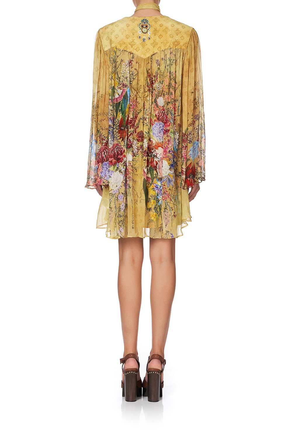 SHORT DRESS WITH YOKE AMONG THE GUMTREES