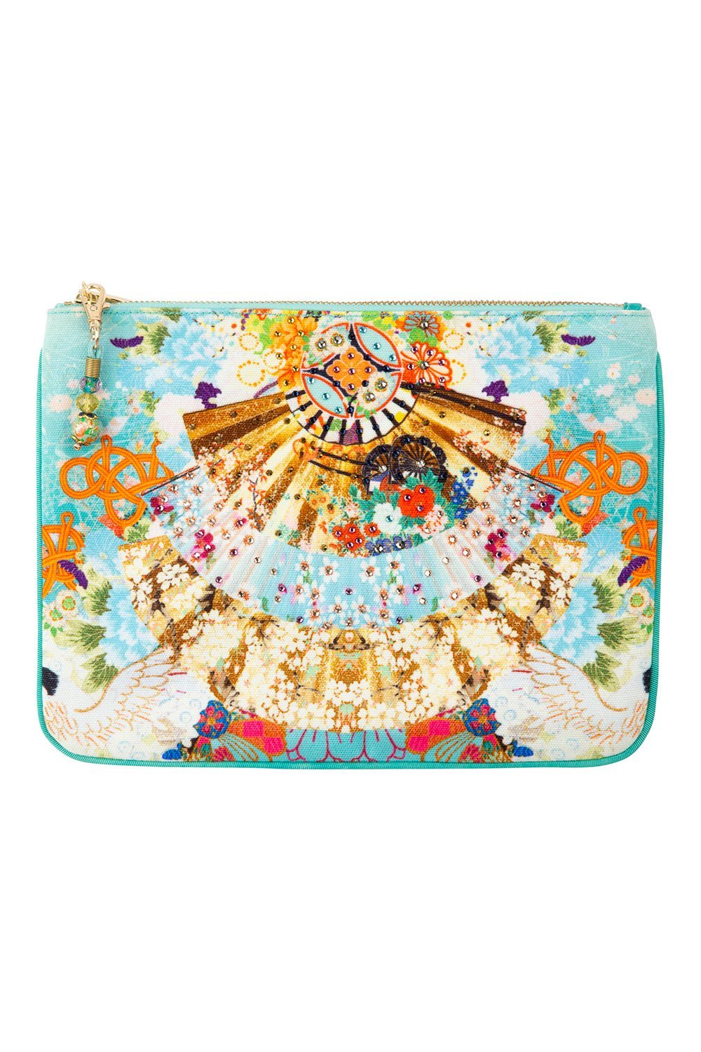 CAMILLA SMALL CANVAS CLUTCH RETRO'S RAINBOW