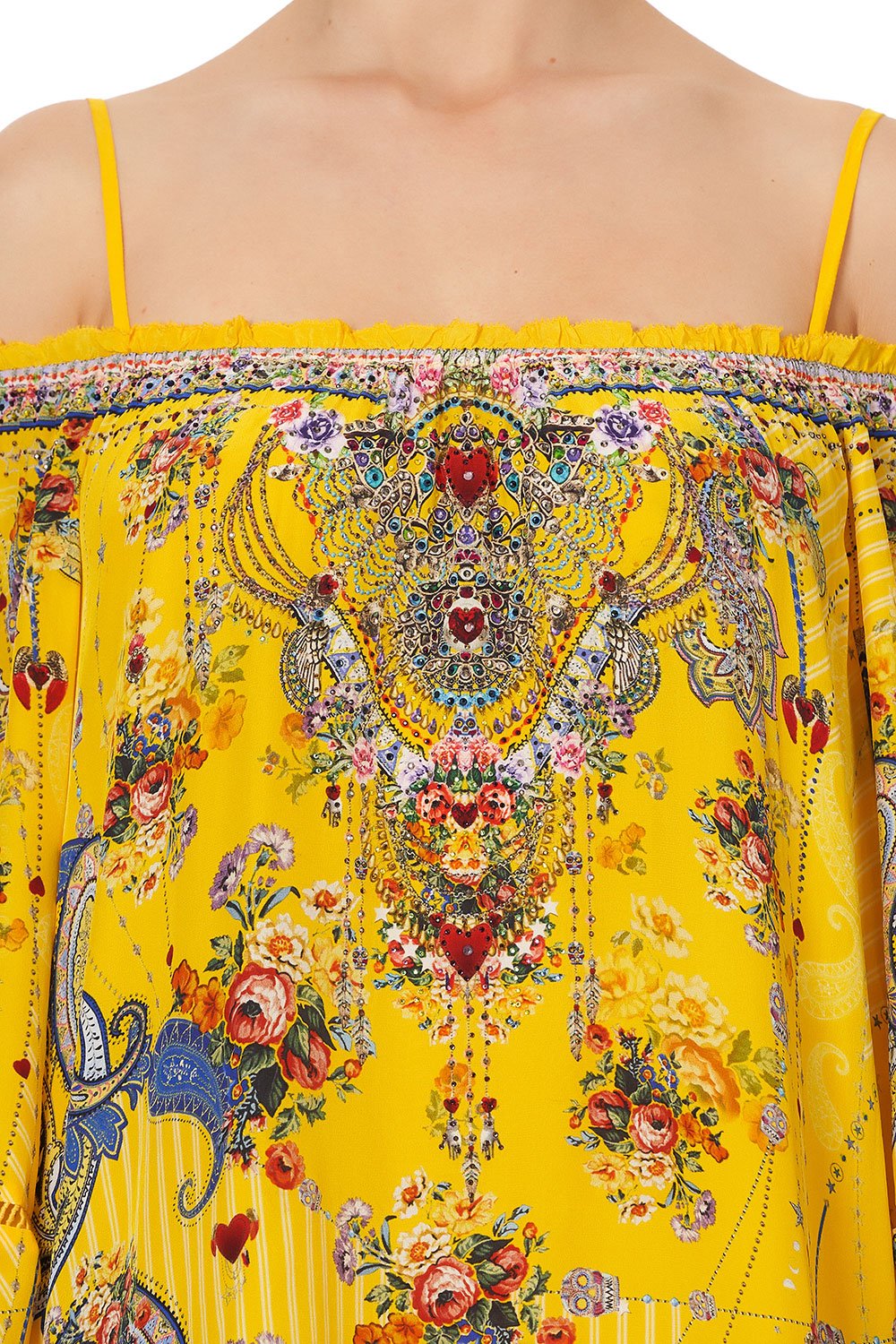 OFF SHOULDER DRESS WITH STRAPS OWN MUSE