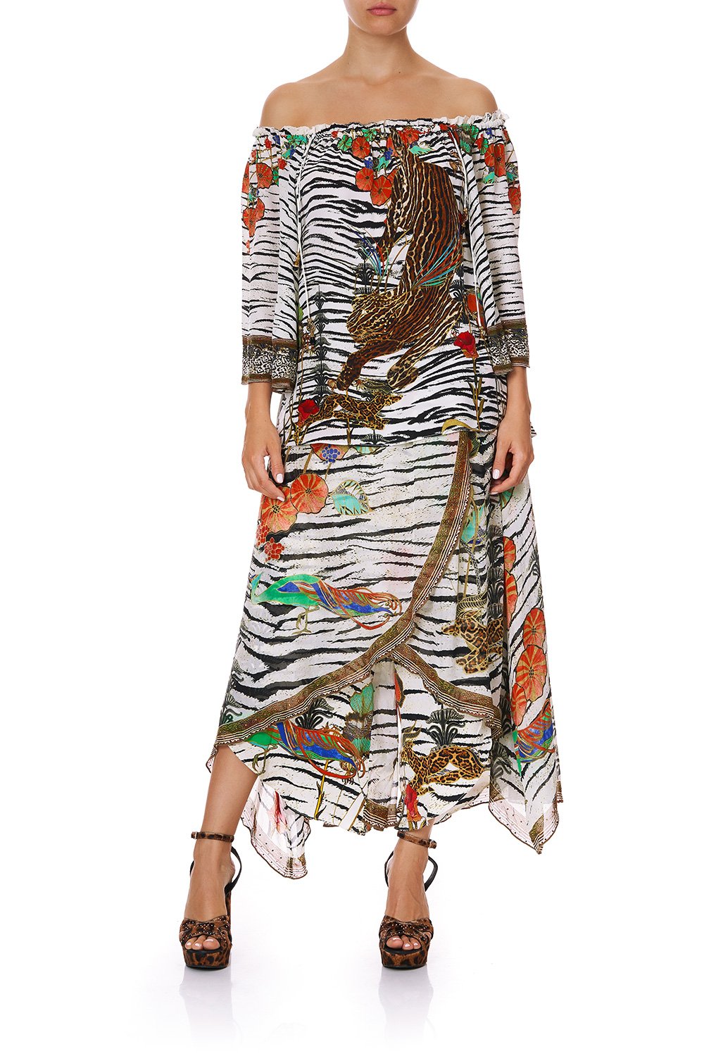 OFF SHOULDER FLARE BLOUSE COSMIC CONFLICT