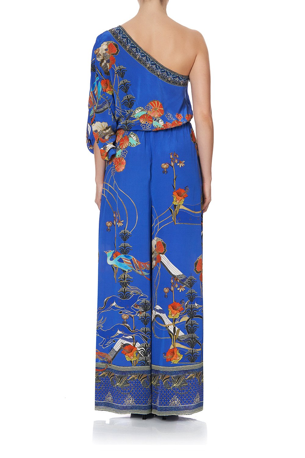 ONE SHOULDER FLARED JUMPSUIT TREE OF LIFE