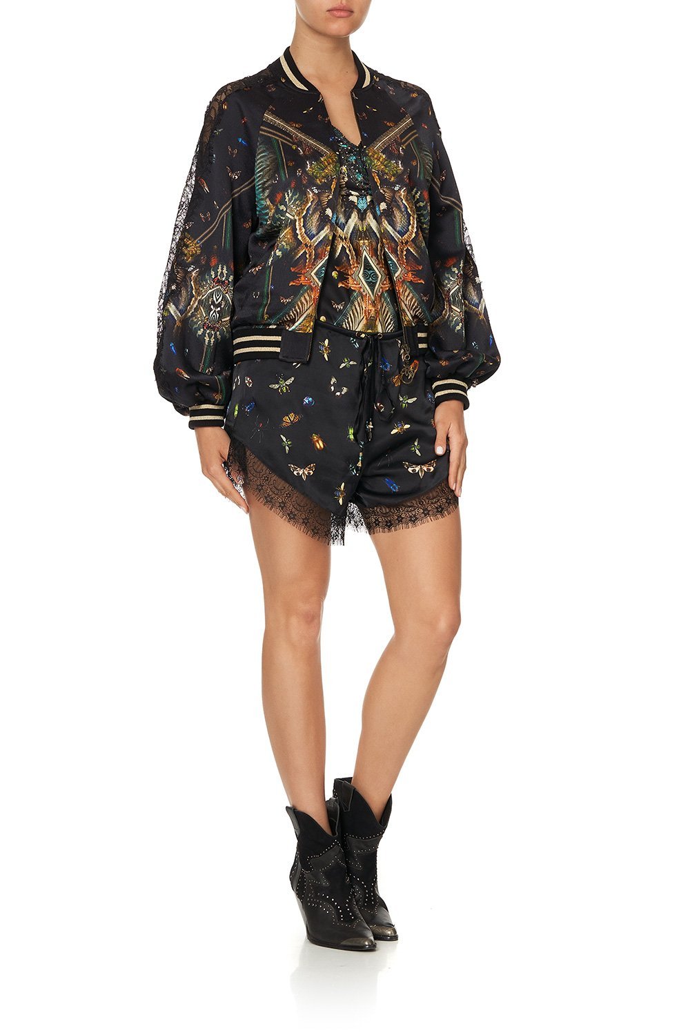 PANELLED SLEEVE BLOUSON BOMBER MATERNAL INSTINCT