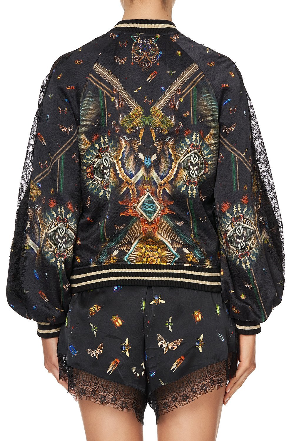 PANELLED SLEEVE BLOUSON BOMBER MATERNAL INSTINCT