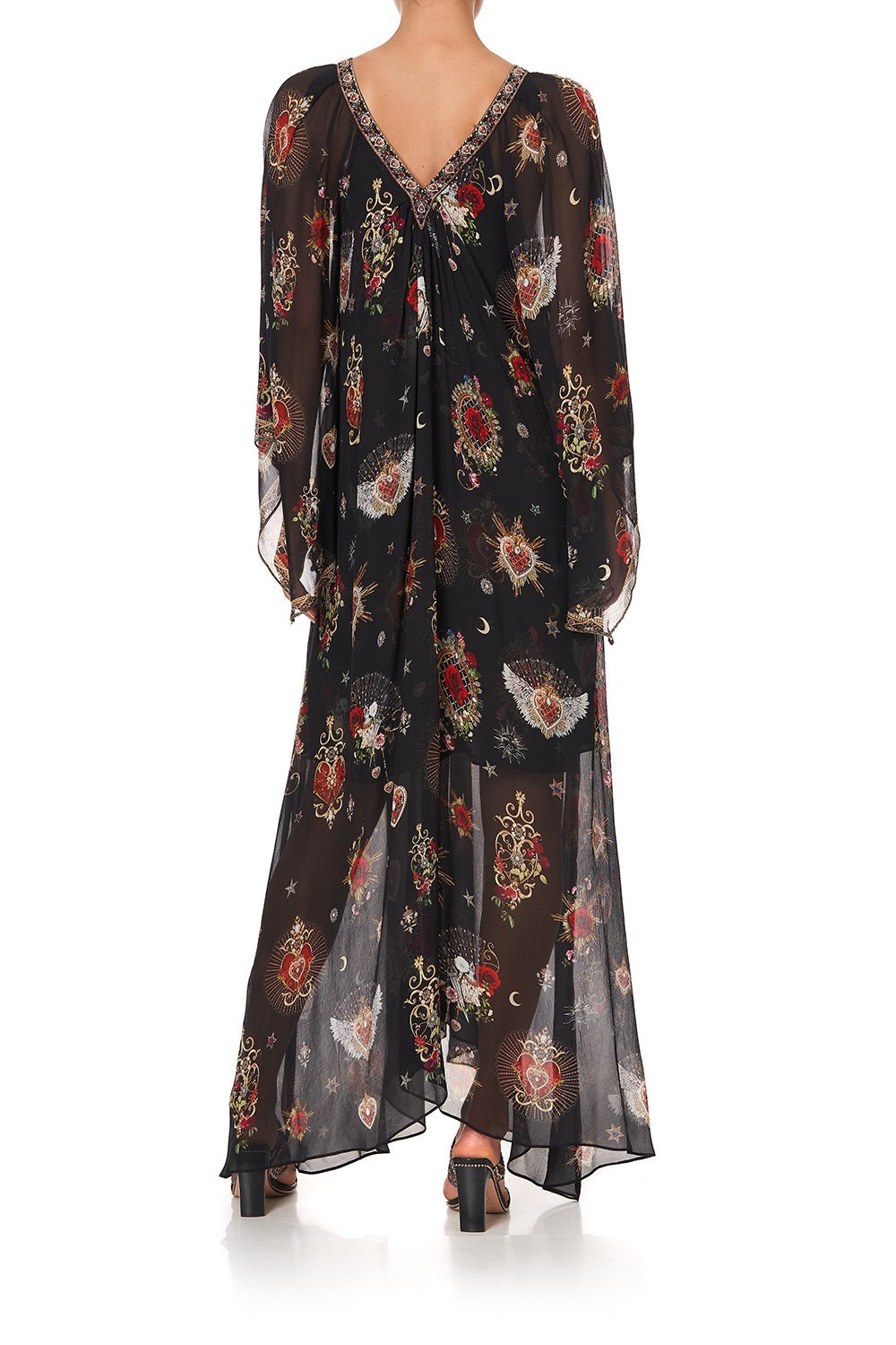 PLEAT SLEEVE LONG DRESS MONTAGUES CAPULET