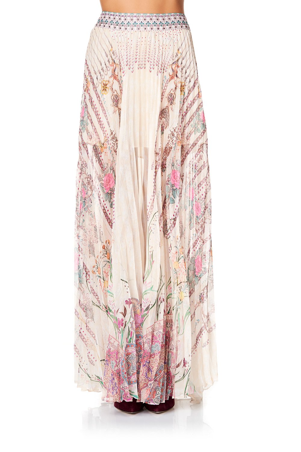 CAMILLA PLEATED FULL HEM SKIRT GOLDEN AGE