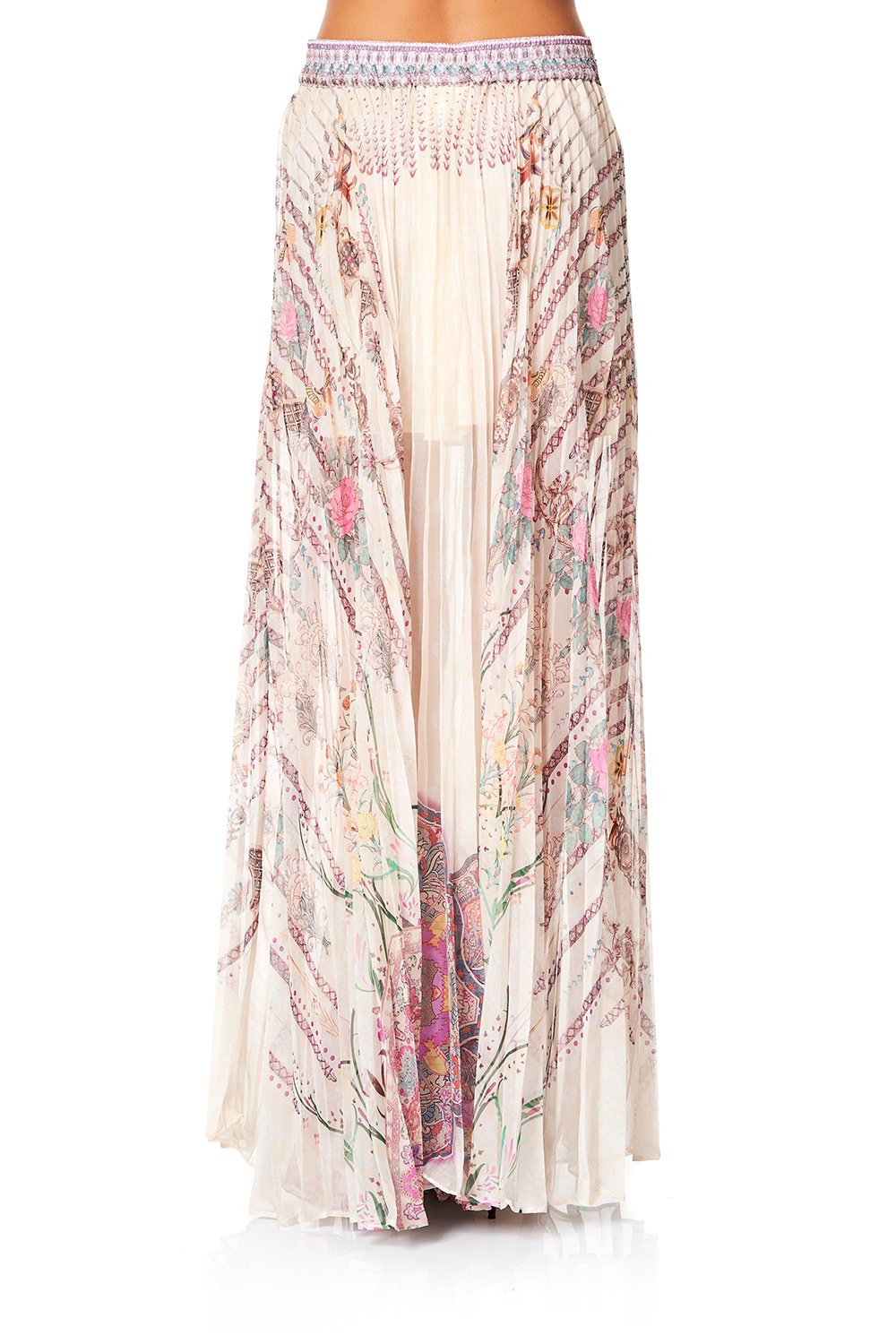 CAMILLA PLEATED FULL HEM SKIRT GOLDEN AGE