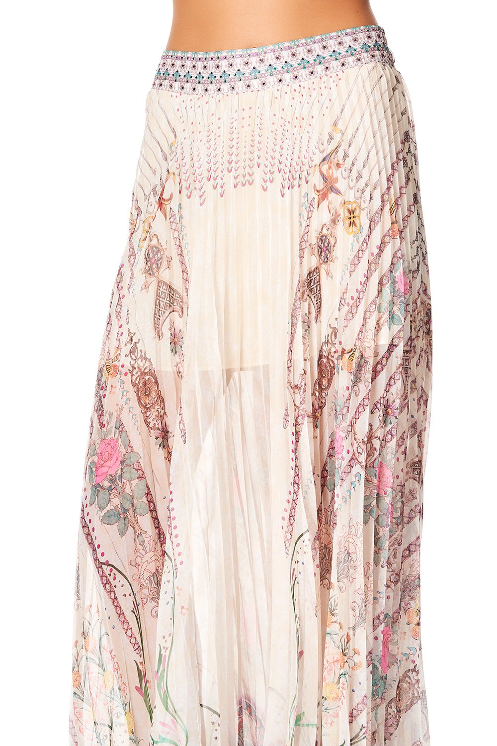 CAMILLA PLEATED FULL HEM SKIRT GOLDEN AGE