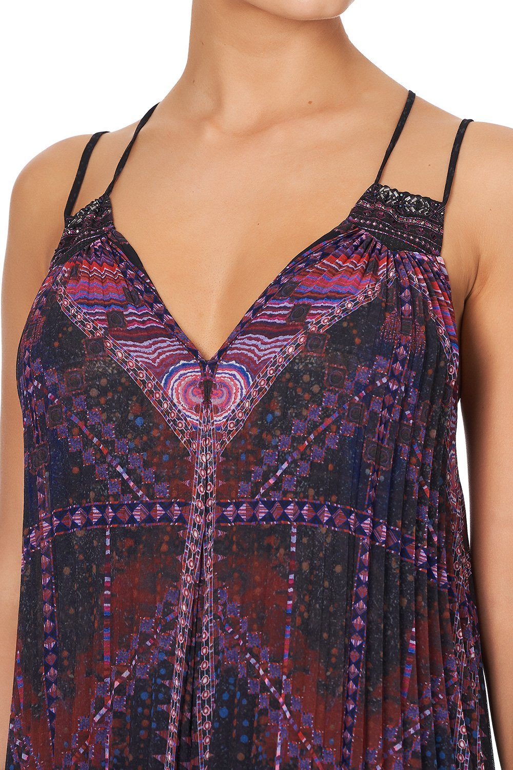 PLEATED JUMPSUIT WITH YOKE MINA MINA