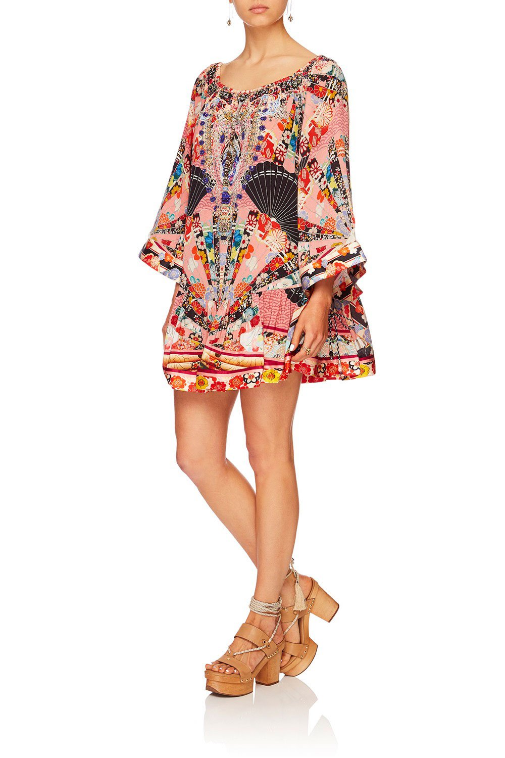 CAMILLA POSTCARDS FROM MARS OFF SHOULDER FRILL HEM DRESS