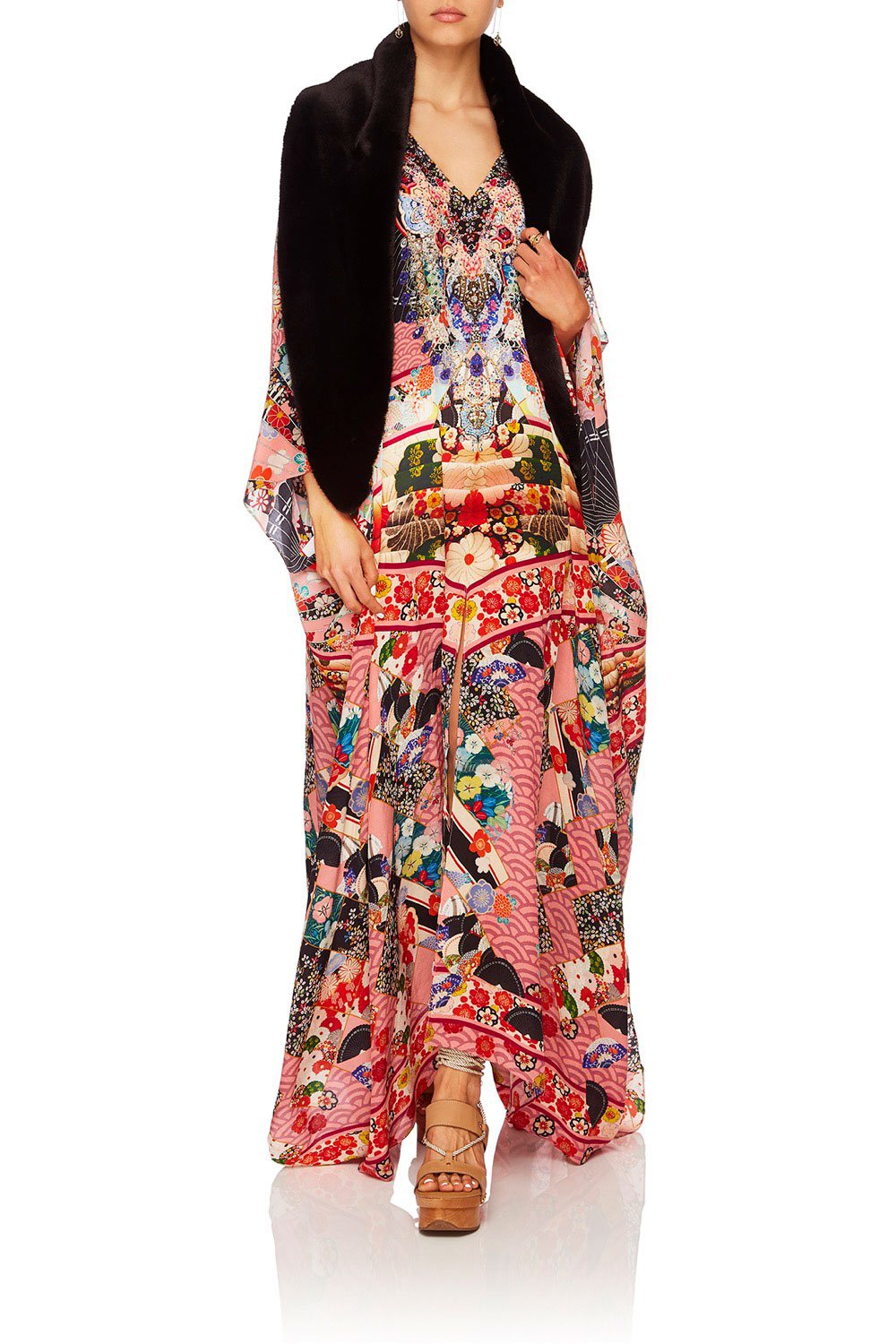 CAMILLA POSTCARDS FROM MARS SPLIT FRONT & SLEEVE KAFTAN